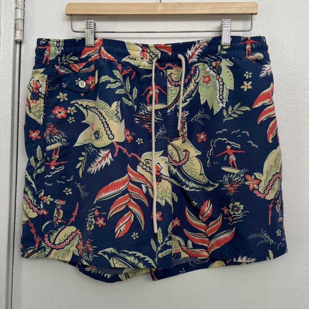 Polo Ralph Lauren Hawaiian Print Swim Trunks Size XL